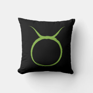 Coussin TAURUS Taureau Vert Astrologie Zodiaque Signe Avri