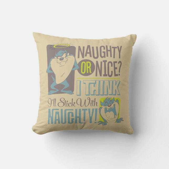 Coussin TAZ™ - Naughty ou Nice ? (Recto)