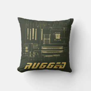Coussin technologie verte et or Carte mère Carte de ci