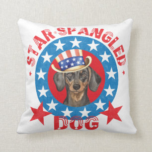 Coussin Teckel patriotique