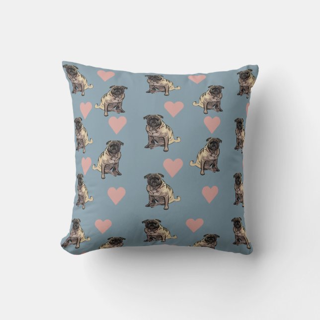 Coussin Teckels et cœurs (Recto)