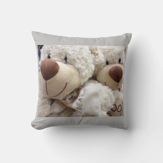 COUSSIN "TEDDY BEAR COUPLE" JETER UN COULEUR (Recto)