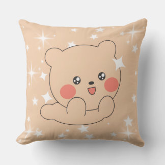 Coussin Teddy Bear Pillow for Kids – Cute Nursery Design