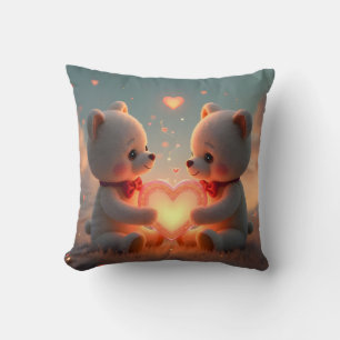 Coussin Teddy Time Ensemble – Ours de la Saint-Valentin