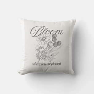 Coussin Tee-shirt à citation inspirante pour la croissance