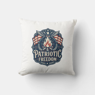Coussin Tee shirt graphique vectoriel nuit de feu patrioti