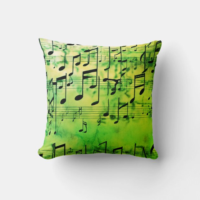 Coussin teintes harmonieuses : Mode inspirée de la musique (Recto)