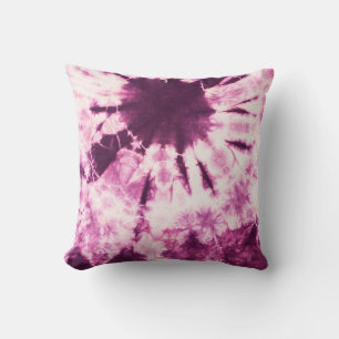 Coussin Teinture de teinture pourpre Texture de batik