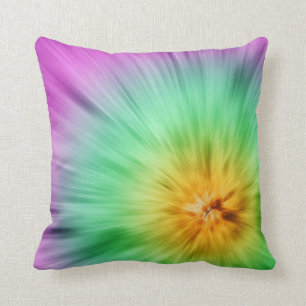 Coussin Teinture verte et violette