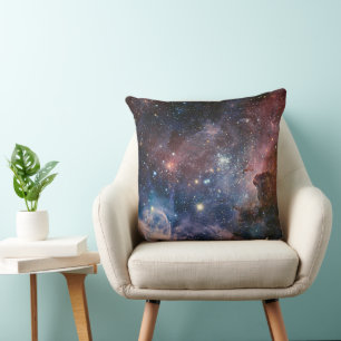 Coussin Télescope Nebula Hubble Carina Rouge et Bleu