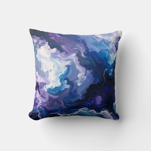 Coussin Tempête électrique Abstraite (Recto)