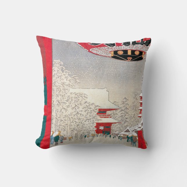 Coussin Temple de Kinryuzan, Asakusa, 1856 (Recto)