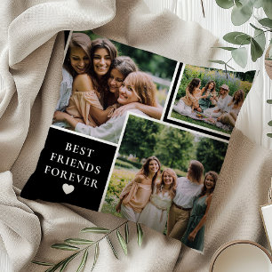 Coussin Tendance 4 Photo & Citation Meilleure Amie Amies p