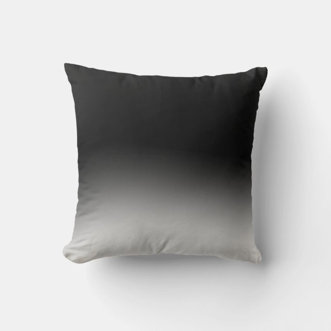 Coussin Tendance moderne chic abstrait noir et blanc ombre (Recto)