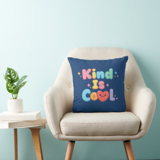 Coussin Tendre est Cool Typographie Rétro Bulles Pastel Pl