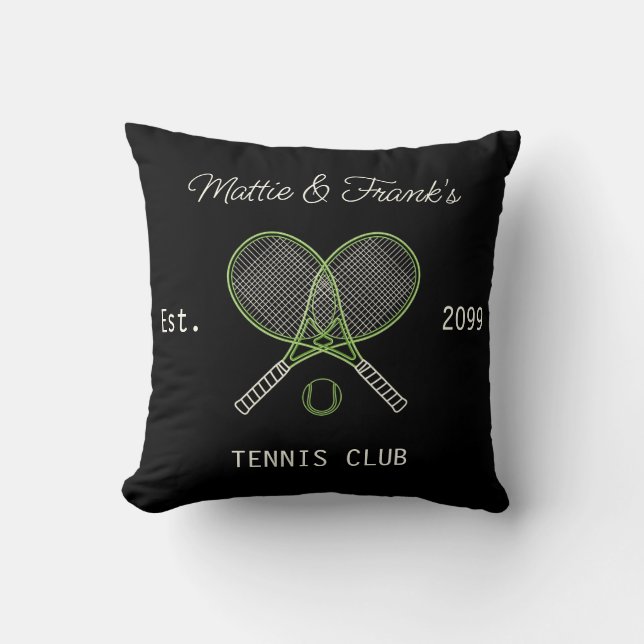 Coussin Tennis Club Bar Jeu d'oreiller (Recto)