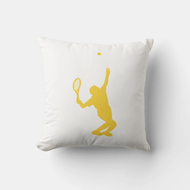 Coussin Tennis jaune d'ambre (Recto)