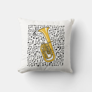 Coussin Tenor Horn Musical Notes Brass Music Teacher