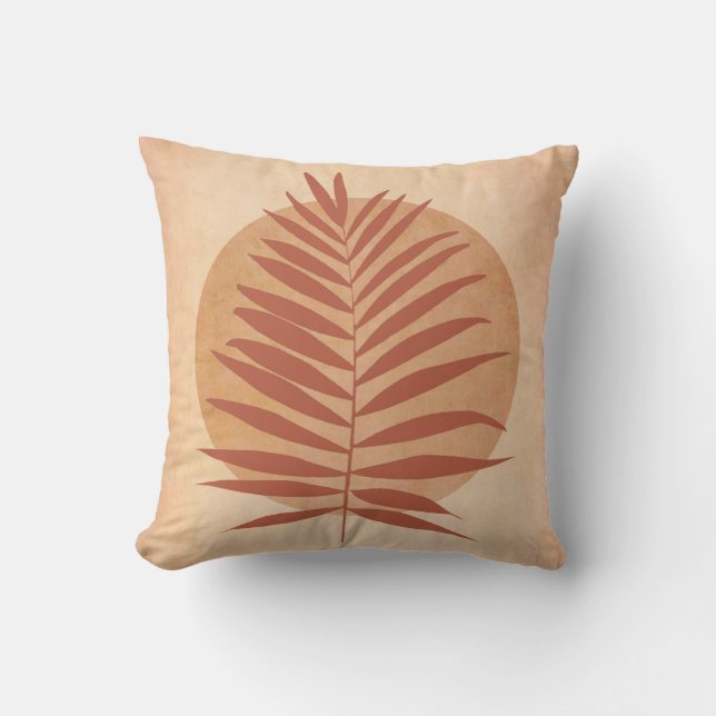 Coussin Terracotta Palm Frond (Recto)
