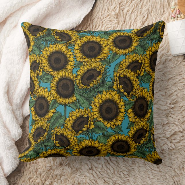 Coussin Terrain de tournesol (Couverture)