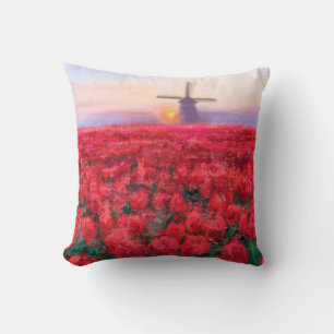 Coussin Terrain Tulips - Paysage - Printemps aux Pays-Bas
