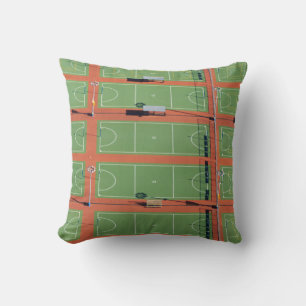 Coussin Terrains de tennis survolés par voie aérienne