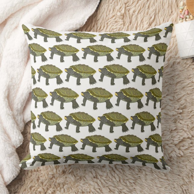 Coussin Terrapin (pattern white) - Pillow (Couverture)