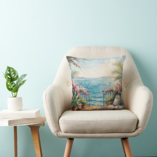 Coussin Terrasse océanique avec une vue paisible