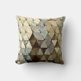 Coussin Terrazzo Triangles Beige Aqua Forest Green