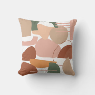 Coussin Terre Abstrait Boho Élégant Moderne Rétro