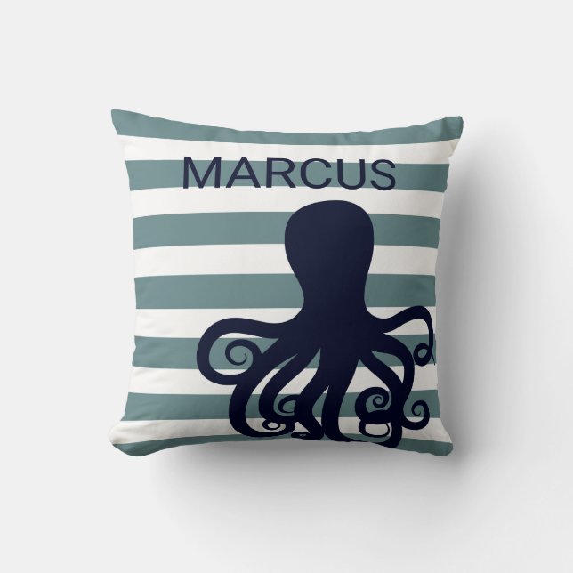 Coussin Terre de mer de pieuvre Mer Nautique Océan Nourrit (Recto)