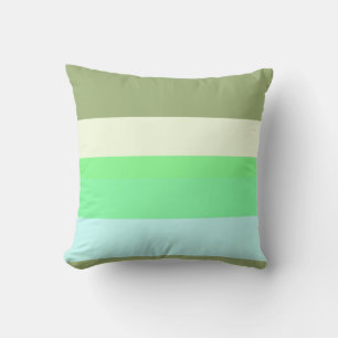 Coussin Terre Rétro & Rayures Verticales de la Mer