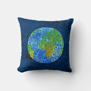 Coussin Terre tourbillonnant