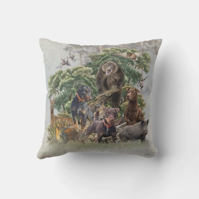 Coussin Terrier de chasse allemand (Jagdterrier) Pil extér (Verso)