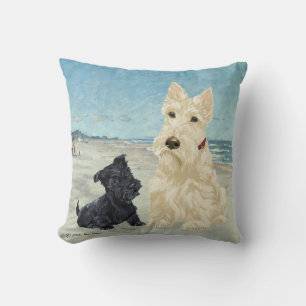 Coussin Terrier écossais roux et noir