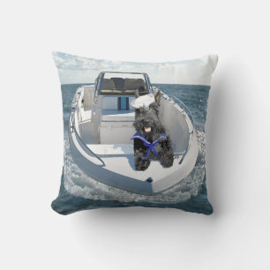 Coussin Terrier écossais sur le bateau
