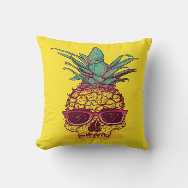 Coussin Tête de crâne d'ananas (Recto)