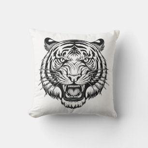Coussin tête de tigre