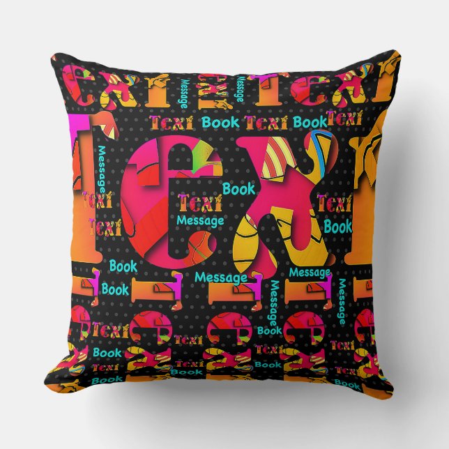 Coussin Texte de manuel Texte de message (Recto)