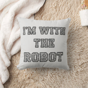 Coussin Texte de Robot