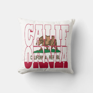 Coussin Texte du drapeau de l'état de Californie