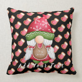 Coussin Texte et couleur de la Personnaliser Gnome du bloc