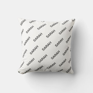 Coussin Texte extensible personnalisable Blanc et noir mod