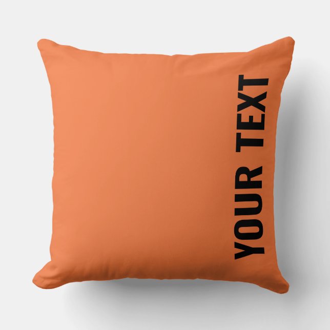 Coussin Texte Personnalisable Athletic Orange Double Côté (Recto)