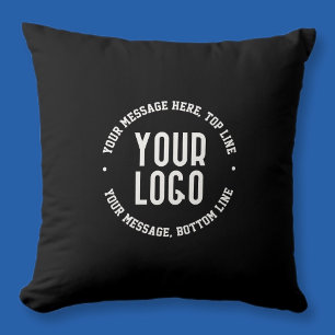 Coussin Texte personnalisable et logo ou image téléchargé