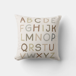 Coussin Texte Personnalisé Vintage Alphabet Peint Salle de