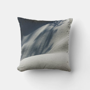 Coussin textile floral bleu et blanc