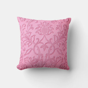 Coussin textile girly de motif de victorian de rose de