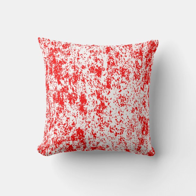 Coussin textuel rouge et blanc réversible (Recto)