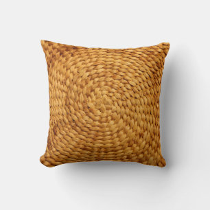 Coussin texture arrière - plan tissée brun